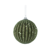 Decoris Foam Bauble 8cm - Roasemary Green
